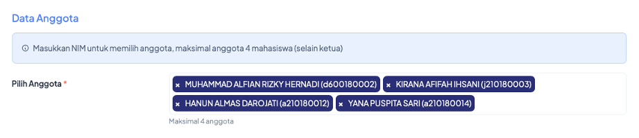 Data Anggota