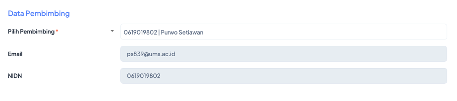 Data Pembimbing