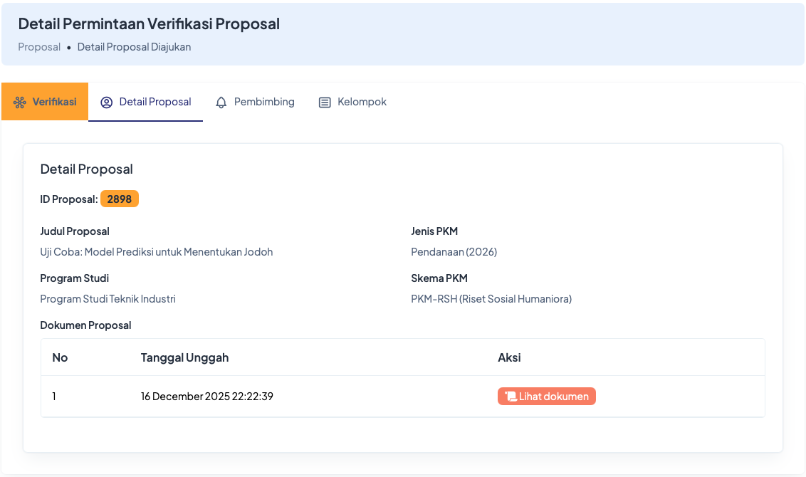 Tab Detail Proposal
